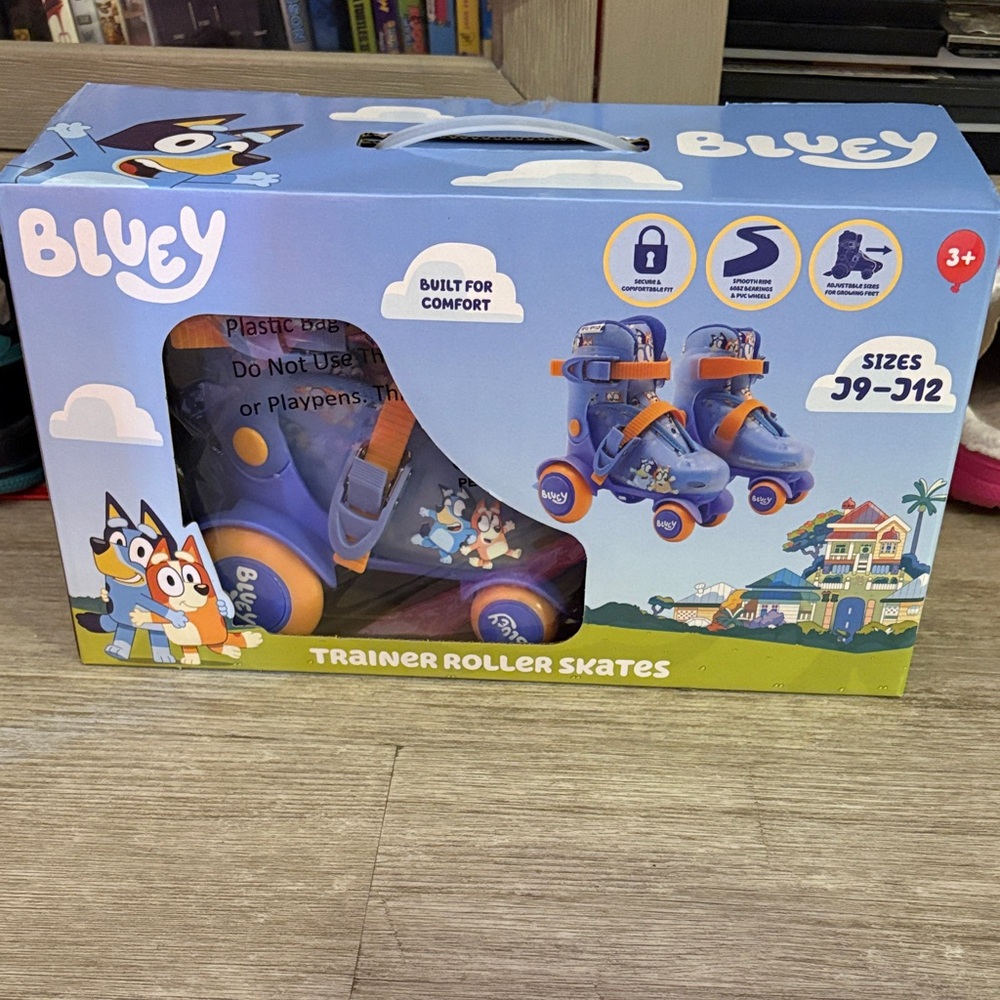 Bluey Kids Trainer Roller Skates - Purple & Orange